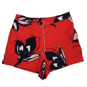 BT124 StyleStalker Rose Gold Zip Floral Shorts M